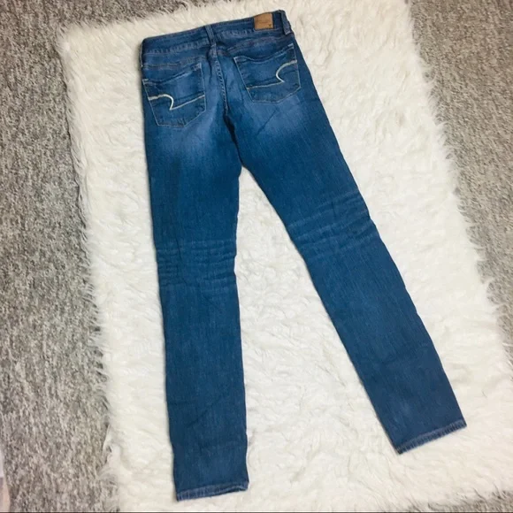 American Eagle Outfitters Skinny Jeans Ripped Size 4 - Picture 6 of 15